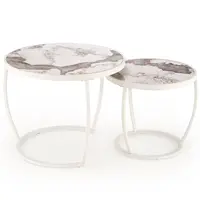 Konferenčný stolík Ines biela mramor/biela