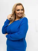 Modrá plus size halenka