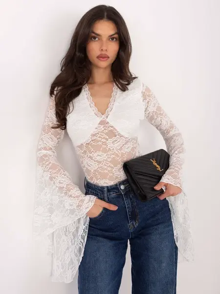 Krajková halenka s dlouhými rukávy