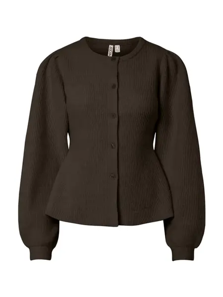 PIECES Kardigán 'PCSilly'  tmavohnedá