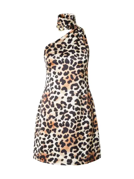 Hoermanseder Šaty  krémová / svetlohnedá / čierna