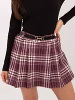 Kárované šortky s páskem