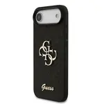 Zadní kryt Guess PU Fixed Glitter 4G Metal Logo pro Apple iPhone Air, černá