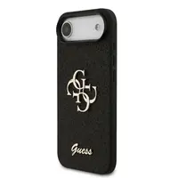 Zadní kryt Guess PU Fixed Glitter 4G Metal Logo pro Apple iPhone Air, černá
