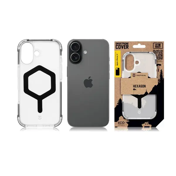 Zadní kryt Tactical MagForce Hexagon pro Apple iPhone 17, black