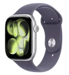 APPLE Watch 11 GPS 46mm Silver Aluminium Case with Purple Fog Sport Band - M/L