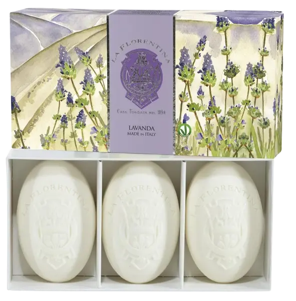LA FLORENTINA Kazeta mydiel s levanduľou 450 g