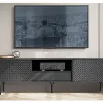 Široká TV skříňka Raven, černá