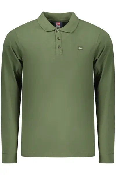 NORWAY 1963 MEN&#39;S LONG-SLEEVED POLO SHIRT, GREEN