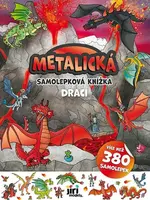 Metalická samolepková knížka Draci