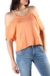Oranžový top s odhalenými rameny