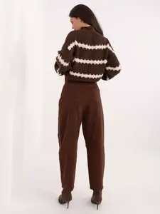 Hnedé business nohavice