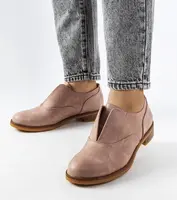 Růžové eco-kožené polobotky Gemre Burdett