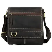 Pánská kožená crossbody taška hnědá - Sendi Design Alain