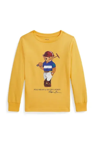 Dětské bavlněné tričko s dlouhým rukávem Polo Ralph Lauren