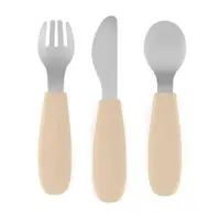 Petite&Mars Take&Match Stainless Steel Cutlery Set příbor pro děti Desert Sand 12m+ 3 ks