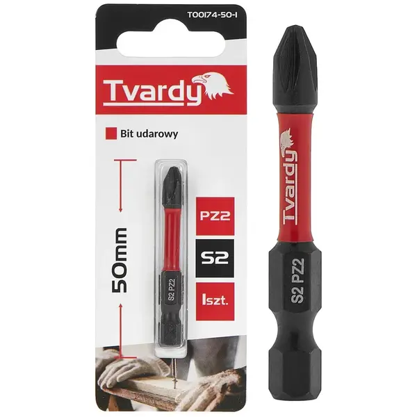 Bit úderový S2 PZ2 x 50 mm - Tvardy