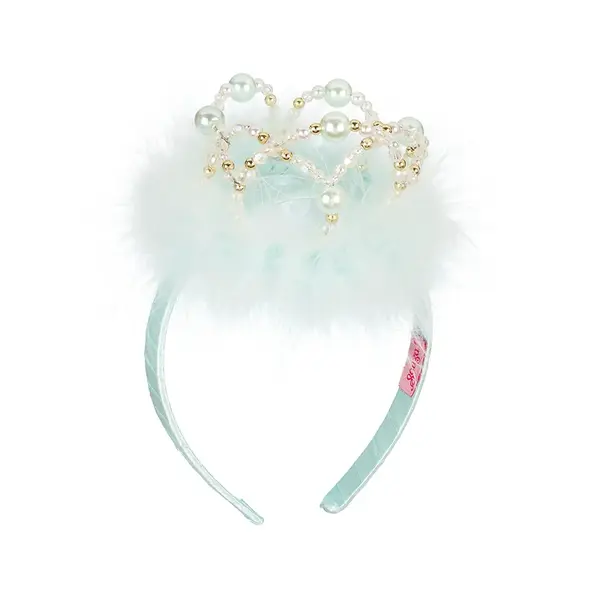 Souza! Čelenka do vlasů Alexandra s korunkou, světle mátová