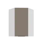 Horní rohová skříňka Aria 60x60 GN-90 1F (45°) Barva korpusu: Bílá, Barva dvířek: TA - Sandgrau AFM