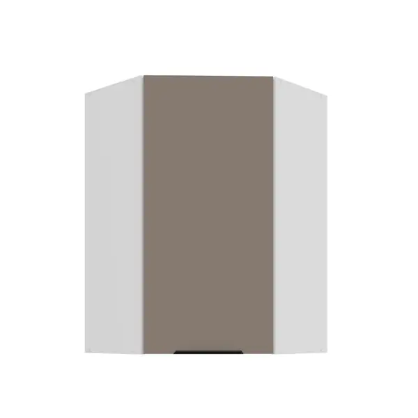 Horní rohová skříňka Aria 60x60 GN-90 1F (45°) Barva korpusu: Bílá, Barva dvířek: TA - Sandgrau AFM