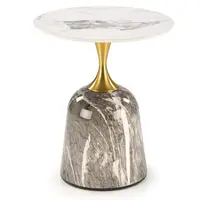 Konferenčný stolík Rosa sivá mramor/biela mramor