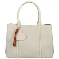 Módní dámská koženková kabelka do ruky Beatis, bílá