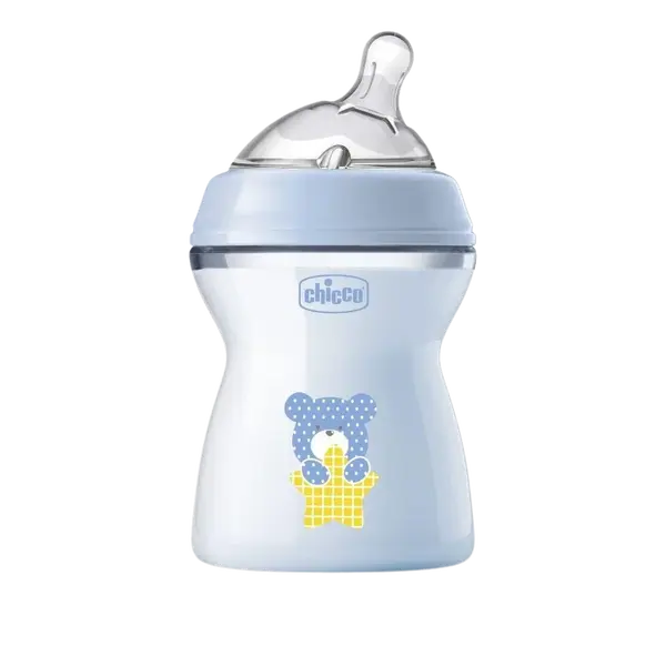 CHICCO Láhev kojenecká Natural Feeling, chlapec, 2m+, 250 ml