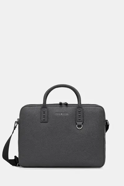 Kožená taška na notebook Tommy Hilfiger