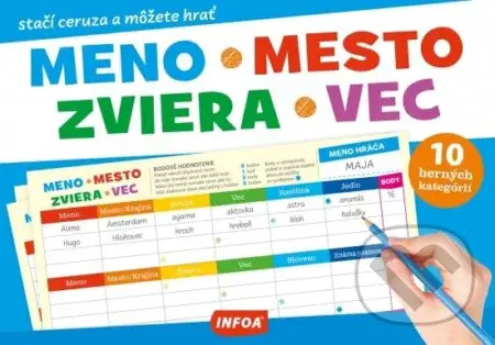 Trhací blok - Meno, mesto, zviera, vec