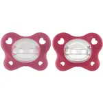 CHICCO Dudlík Physio Dual Soft silikonový dívka 16-36m, 2 ks