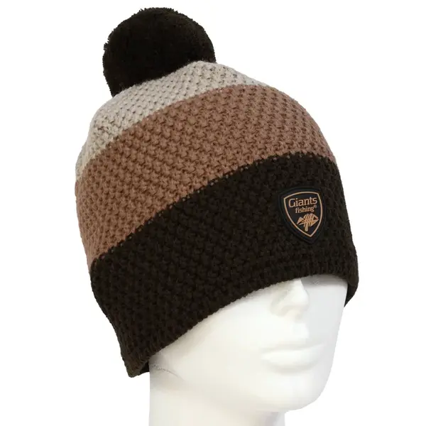 Giants fishing zimná čiapka pánska trojfarebná s bambulkou