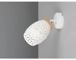Nástenná lampa Bidar, bielykov/drevo%
