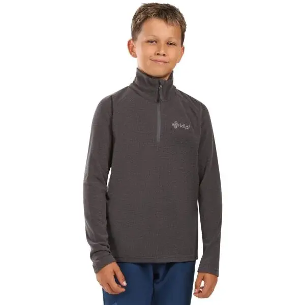 KILPI ALMERI Detská flísová mikina, tmavo sivá, veľkosť
