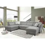 Sit & More SEDACÍ SOUPRAVA, textil, světle šedá