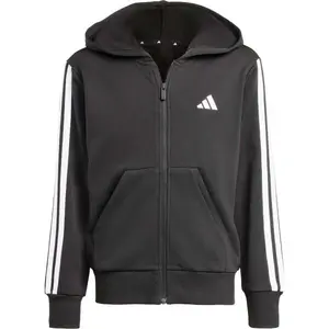 adidas JG 3-STRIPES FZ HD 280 Dívčí mikina, černá, velikost