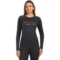 KILPI MAVORA TOP Dámske termo tričko z merino vlny, čierna, veľkosť