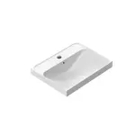 Nábytkové umývadlo SAT Brevis 61x47,5 cm otvor pre batériu uprostred SATBRE6046