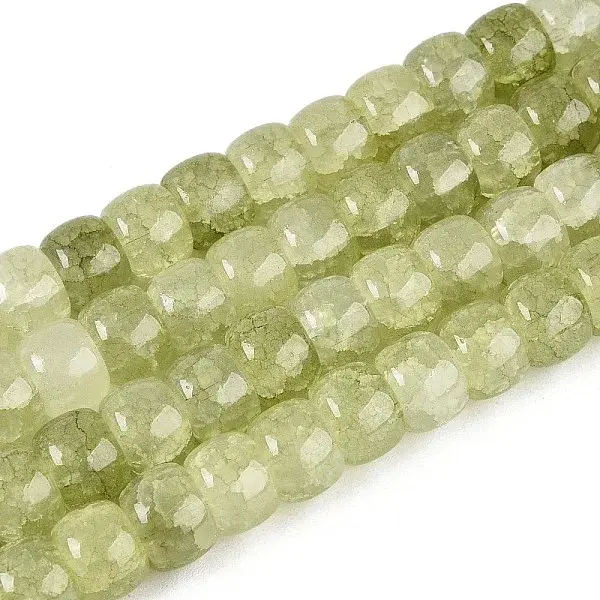 Baking Painted Crackle Glass Beads Strands