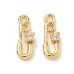 Brass Micro Pave Cubic Zirconia Pendants