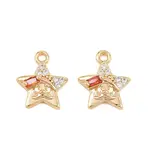 Brass Micro Pave Cubic Zirconia Pendants