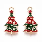 Christmas Theme Alloy Enamel Pendants
