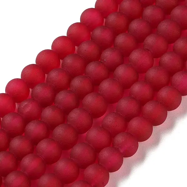 Baking Painted Transparent Glass Bead Strands