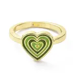 Heart Alloy Enamel Finger Rings