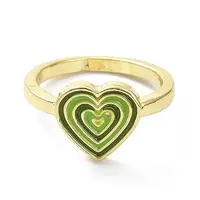 Heart Alloy Enamel Finger Rings