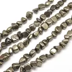 Natural Pyrite Nuggets Beads Strands