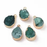 Natural Dyed Druzy Quartz Pendants