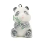 Animal Flocking Opaque Resin Pendants