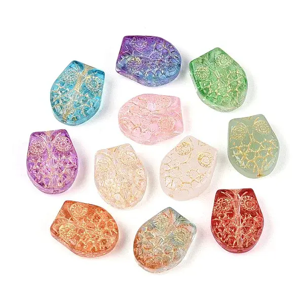 Baking Paint Transparent Glass Beads