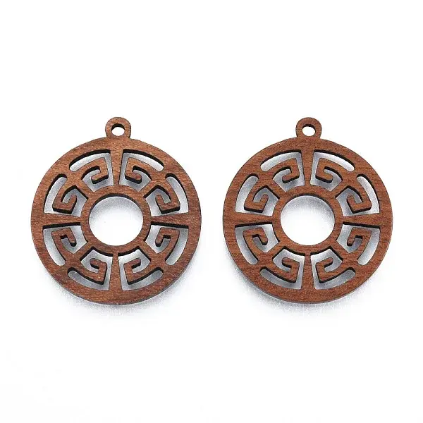 Chinese Style Natural Walnut Wood Pendants
