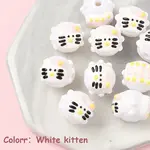 10Pcs Hand Painted Acrylic with Enamel Beads